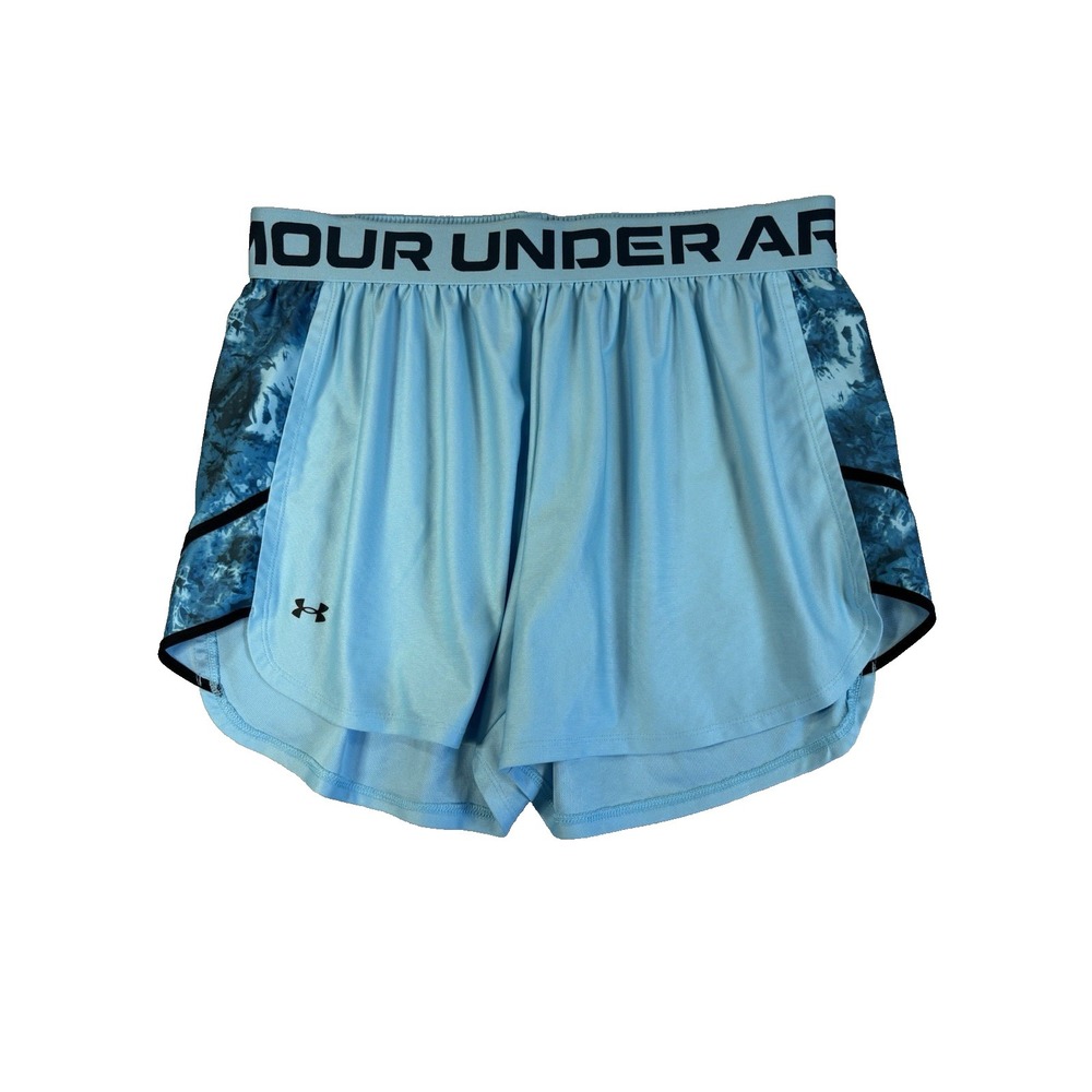 Under Armour Women's 1X Blue Loose Running Shorts Athletic Athleisure Workout
